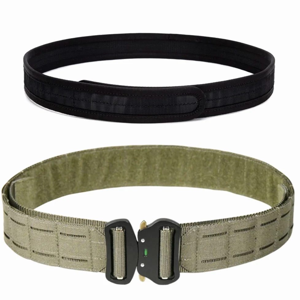 EMERSONGEARS Taktischer Gürtel Molle mit Schnellverschluss, Kampfgürtel Militär Taktischer Molle Gürtels Klett Arbeitsgürte mit Untergürtel für Herren Damen EMERSONGEARS Pasek taktyczny z szybkim zapięciem, wojskowy pasek do dużych obciążeń