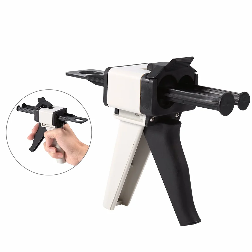 Universal Cartridge Mixing Dispenser Dostawa Pistoletu Uszczelniającego 50 Ml, Wysokiej Jakości Tworzywo Sztuczne, Rozsądna Struktura Przekładni, Odpowiedni do Dentysty