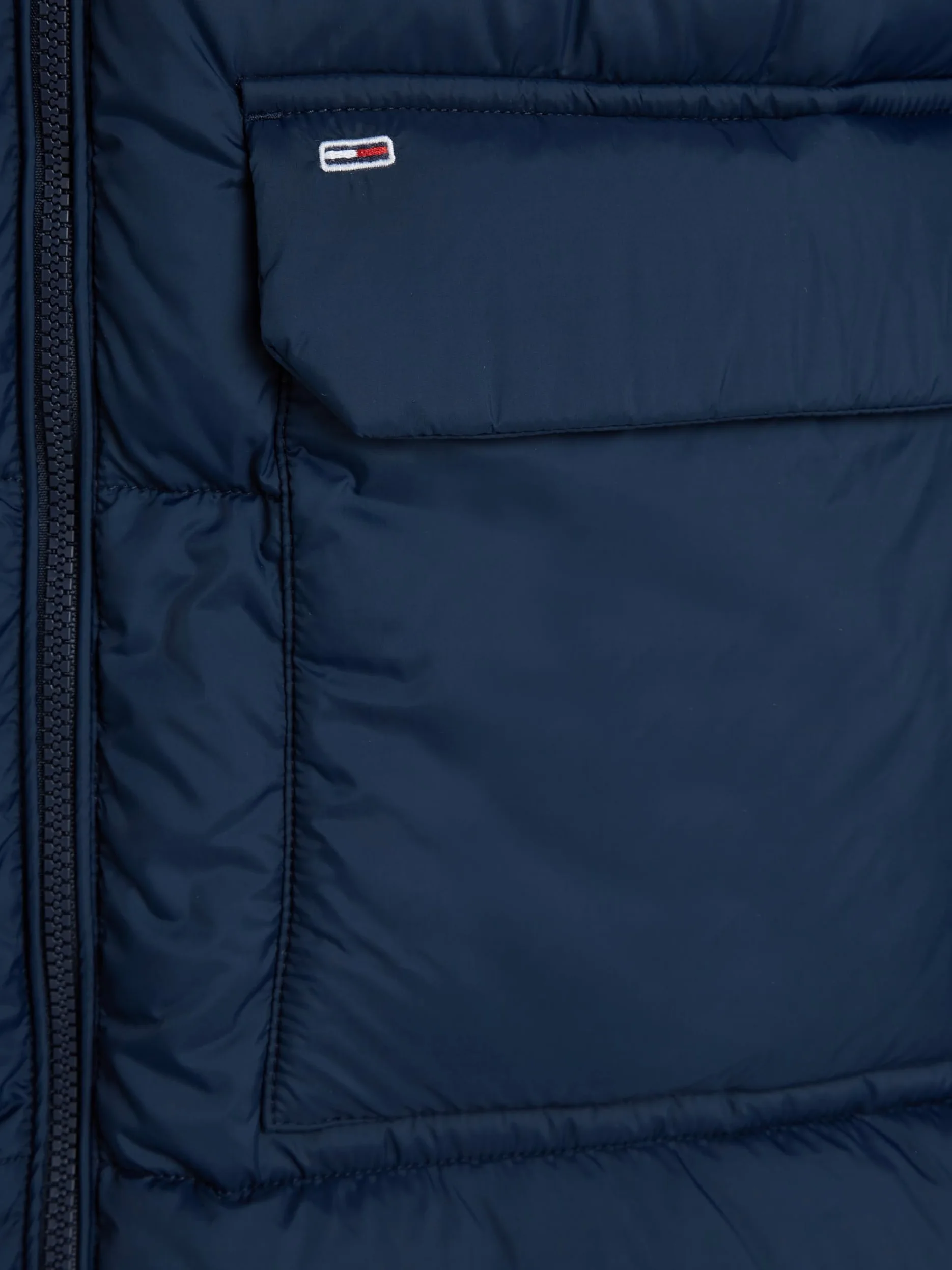 Tommy Jeans Damska kurtka puchowa TJW MIDI ASPEN PUFFER DW0DW18842, niebieska (Dark Night Navy), XXS, Niebieski (Dark Night Navy), XXS