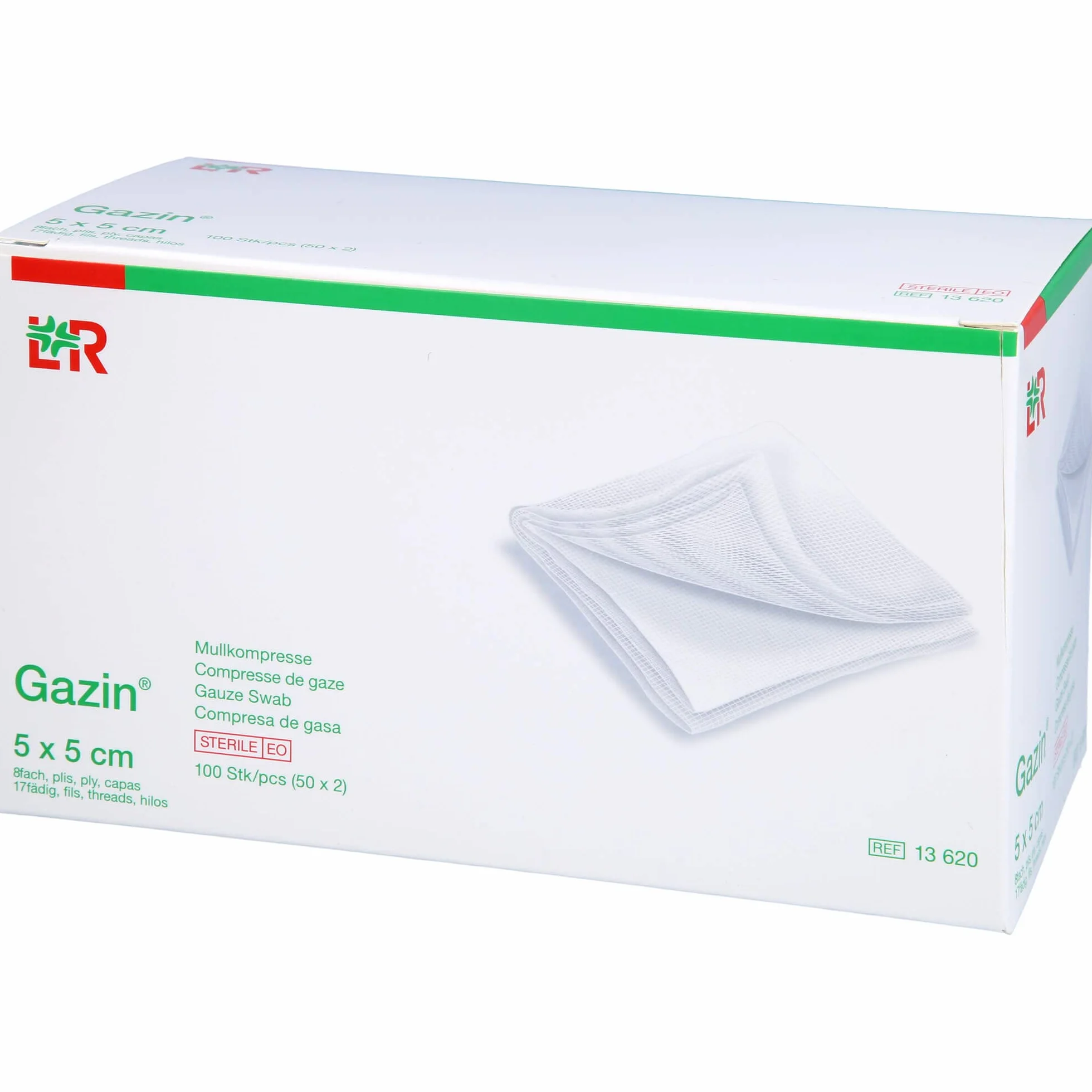 GAZIN Mullkomp.5x5 cm steril 8fach 50X2 St**G