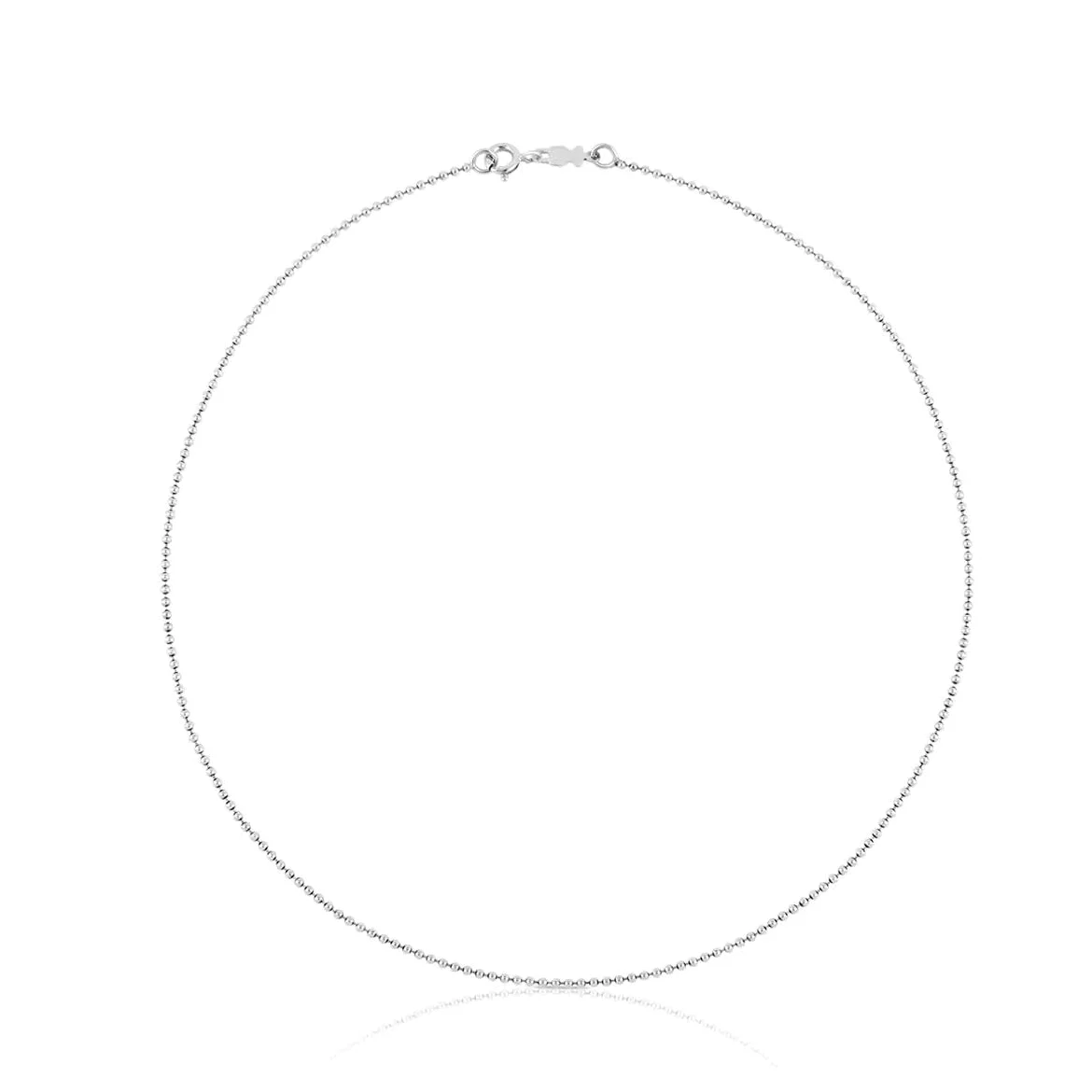 TOUS Damski srebrny łańcuszek na szyję, 40 cm, Srebro