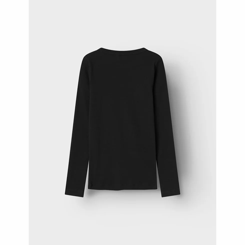 NAME IT Dziewczęca Nkfnakal Ls Short Top Noos koszulka z długim rękawem, czarny, 116