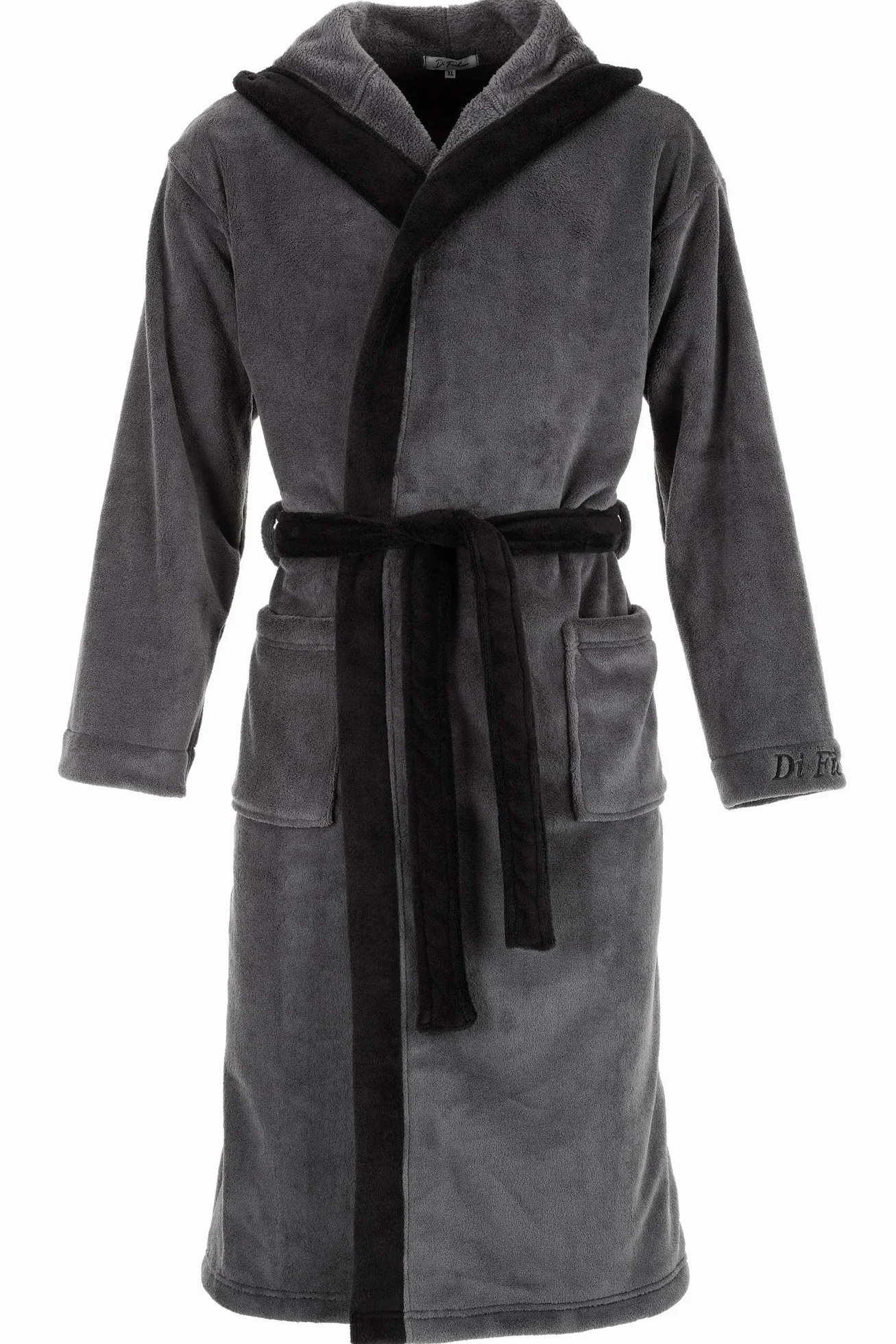 Di Ficchiano Męski szlafrok kąpielowy Monza z kapturem I szlafrok poranny puszysty I bielizna nocna ze szlachetnej mikrofibry I kimono w różnych kolorach i rozmiarach S - 5XL I szlafrok kąpielowy