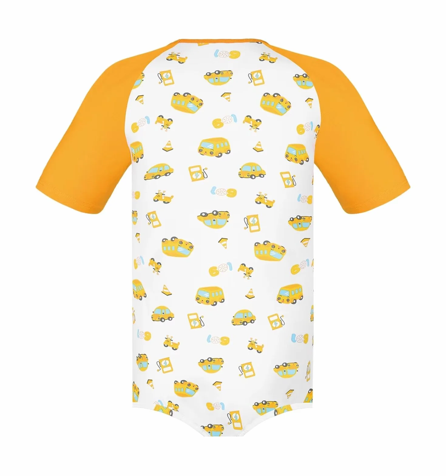 Landofgenie Męskie Bodysuit Piżama Dolne Krocze Top Koszula Raglan Rękawy Onesie Rompers dla Mężczyzn Drukowanie samochodów kreskówek