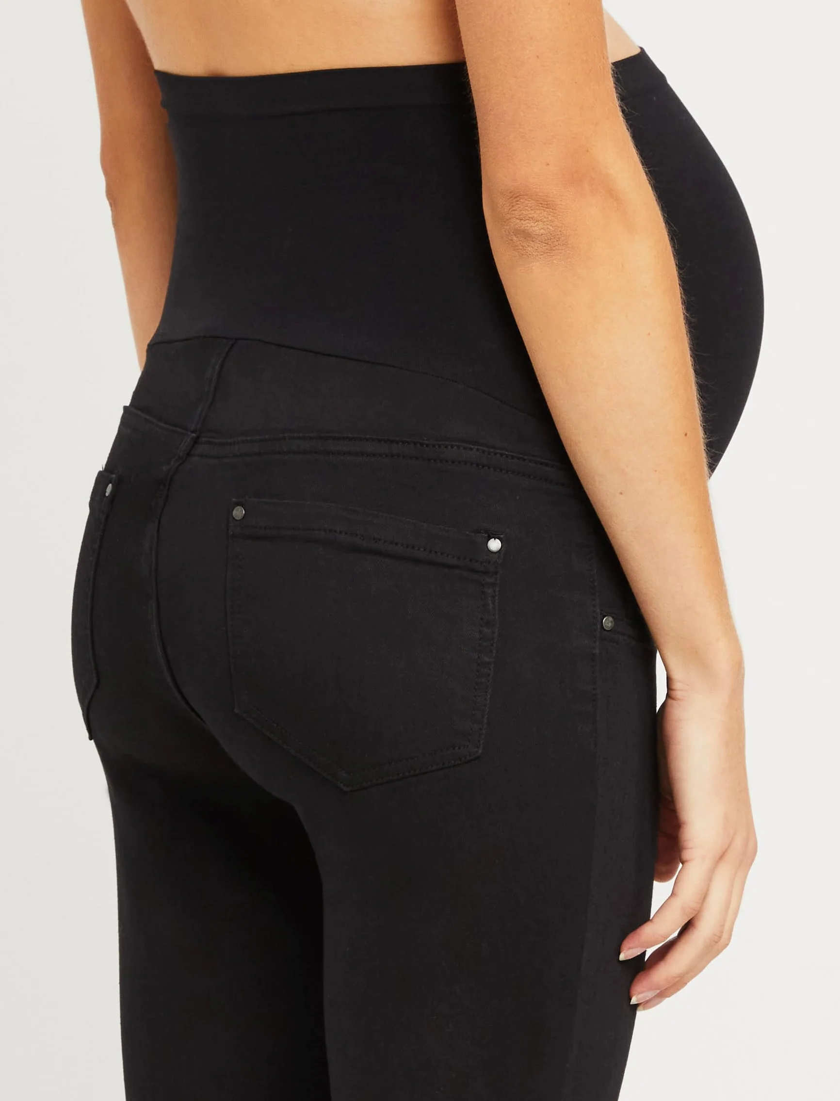 Motherhood Maternity Indigo Blue Stretch Secret Fit Belly Ankle Denim Jegging - Dżins Kobiety