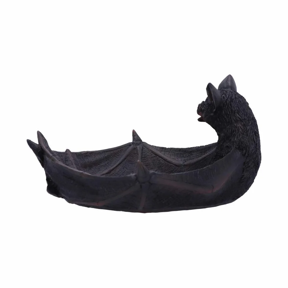 Nemesis Now Winged Watcher Bat uchwyt na drobiazgi, naczynie na biżuterię, żywica poliestrowa, czarny