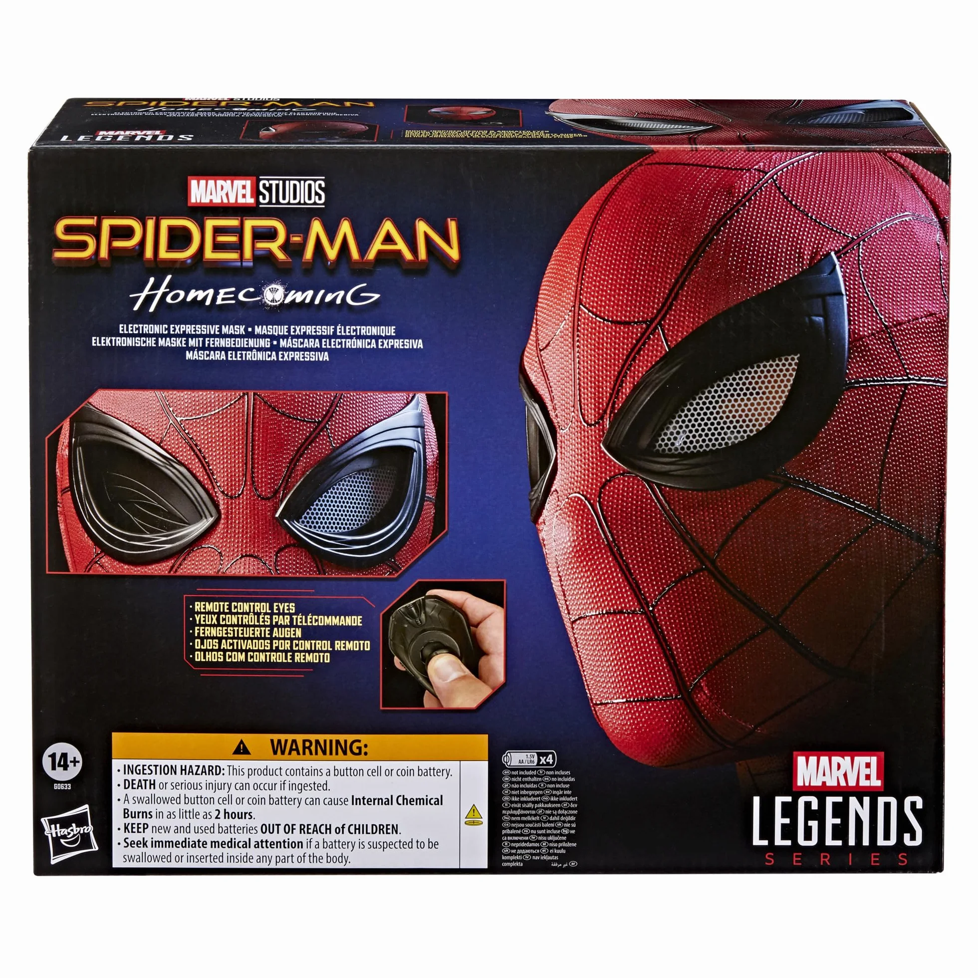 Elektroniczna ekspresyjna maska Spider-Mana z serii Marvel Legends