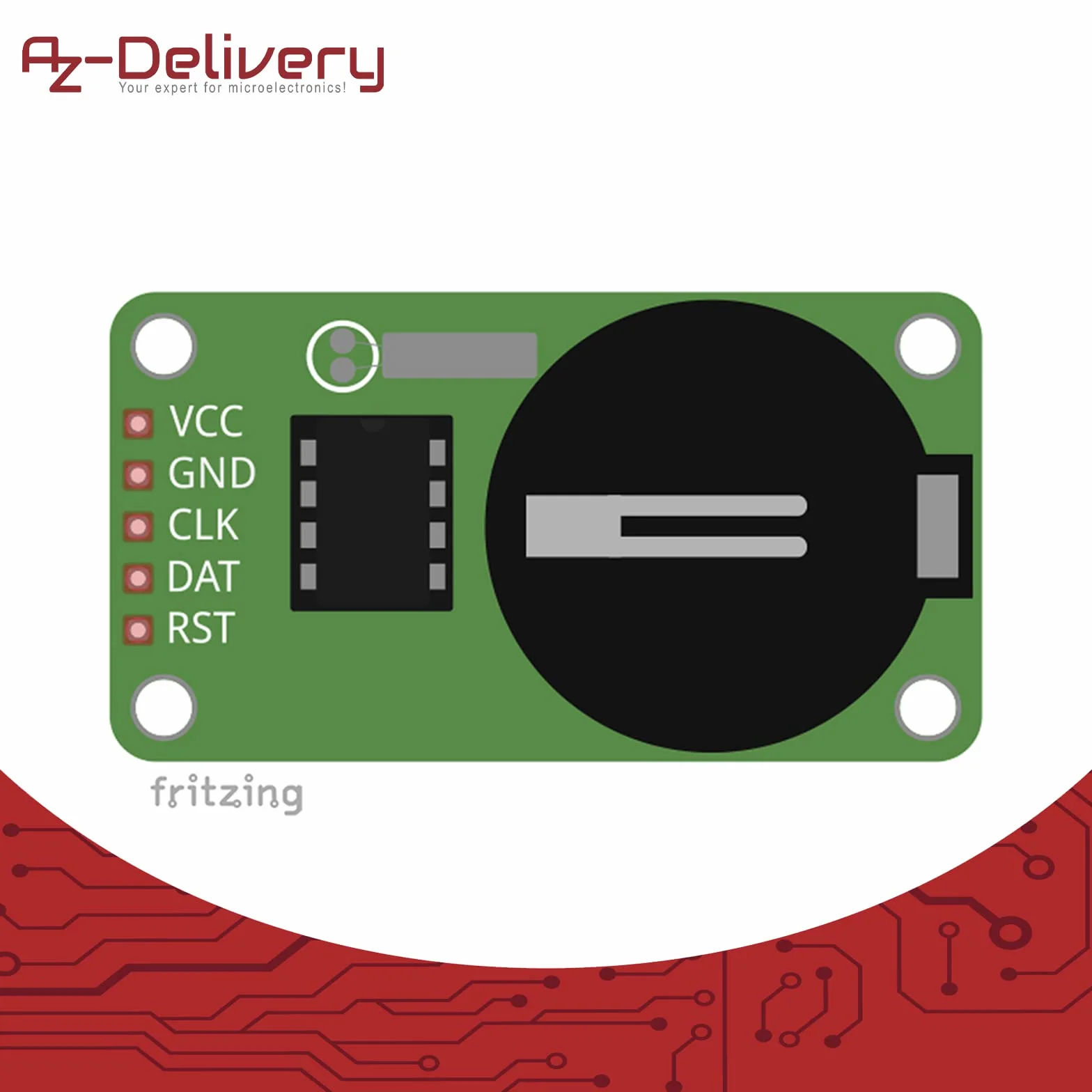 AZDelivery 5 x DS1302 Szeregowy zegar czasu rzeczywistego RTC Moduł zegara czasu rzeczywistego kompatybilny z Arduino i Raspberry Pi w tym E-Book