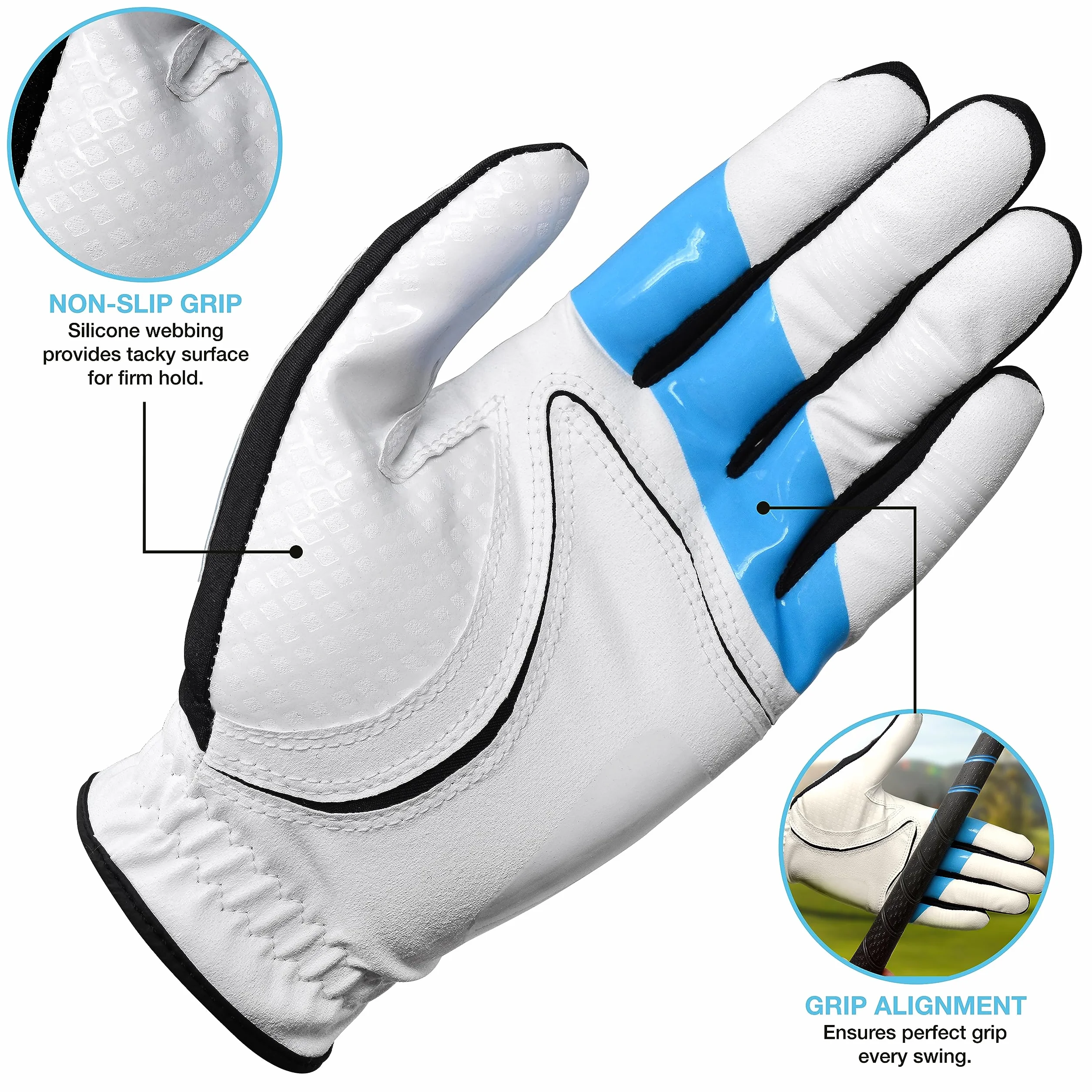 ME AND MY GOLF True Grip rękawice treningowe – idealne trzymanie przy każdym zamachu – rozmiar L/XL