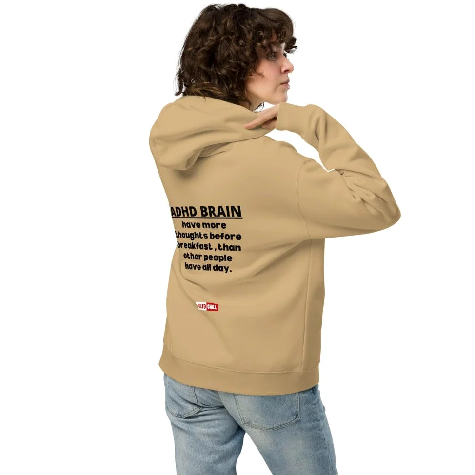 ADHD bluza oversize z kapturem duma świadomość prezent dorosli z ADHD