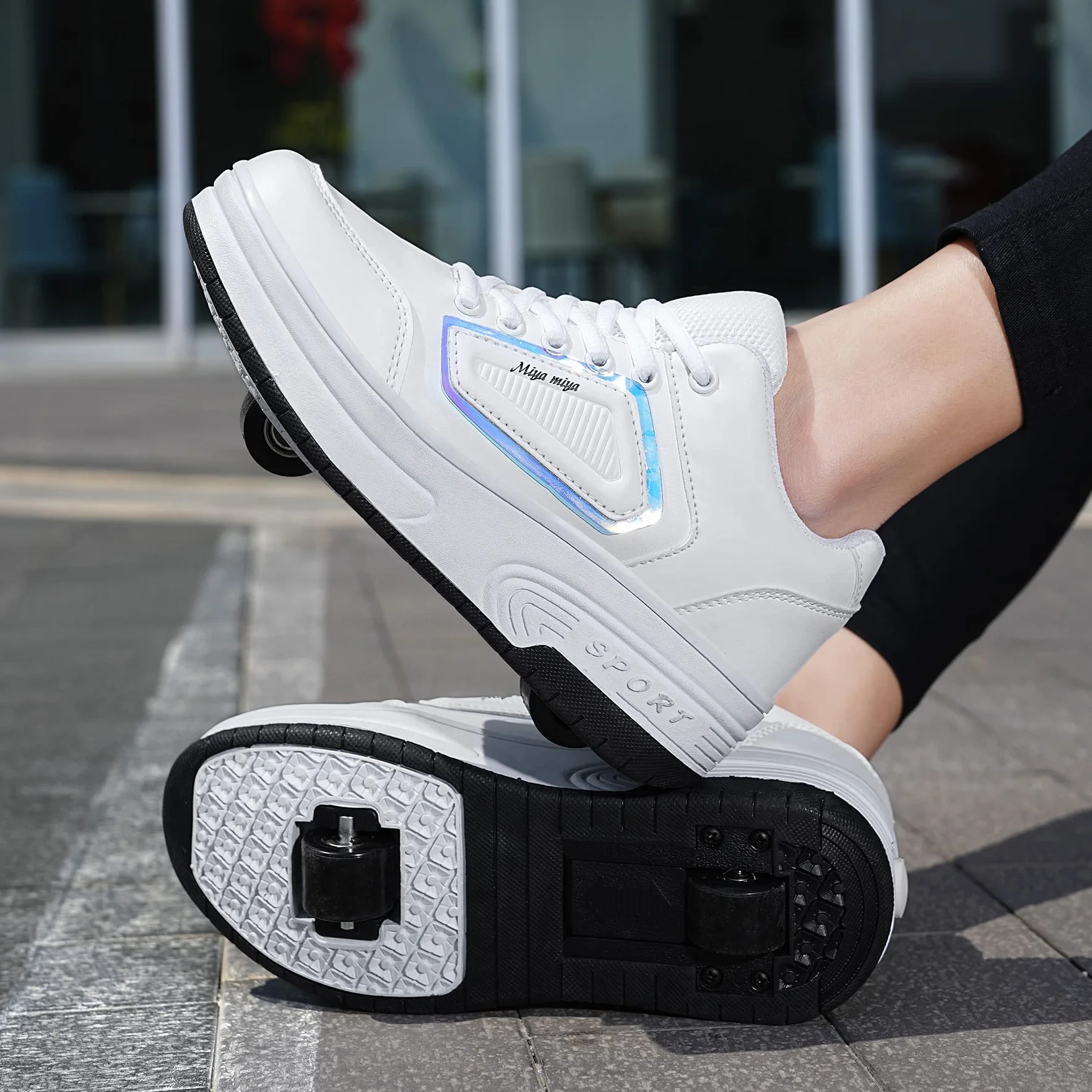 Dzieci Skateboarding Buty Podwójne Koło Sportowe Sneakers
