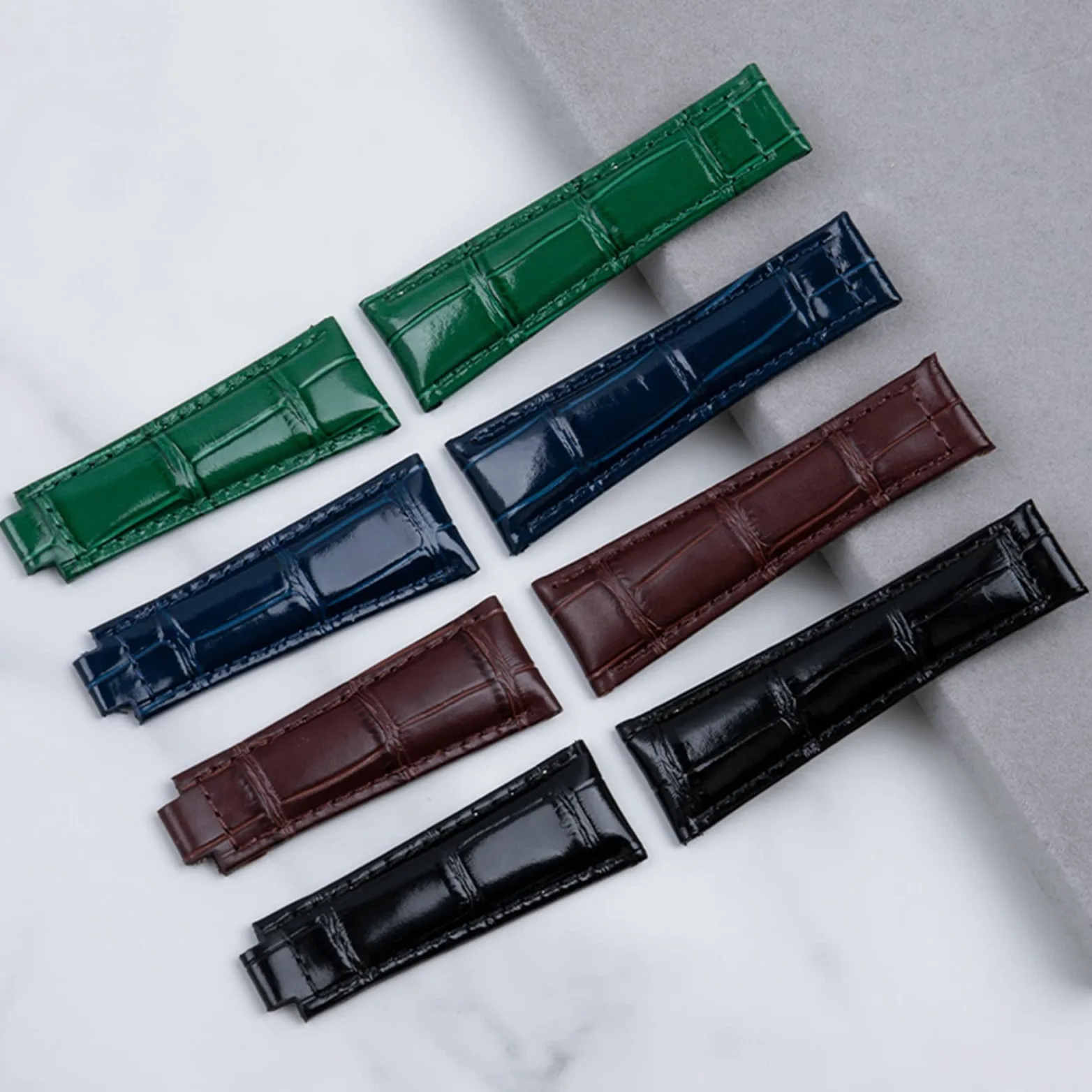 XMKT 20mm włoska skóra bydlęca miękki pasek do zegarka skórzany pasek odpowiedni do paska Rolex Daytona Submariner DEEPSEA GMT OYSTERFLEX