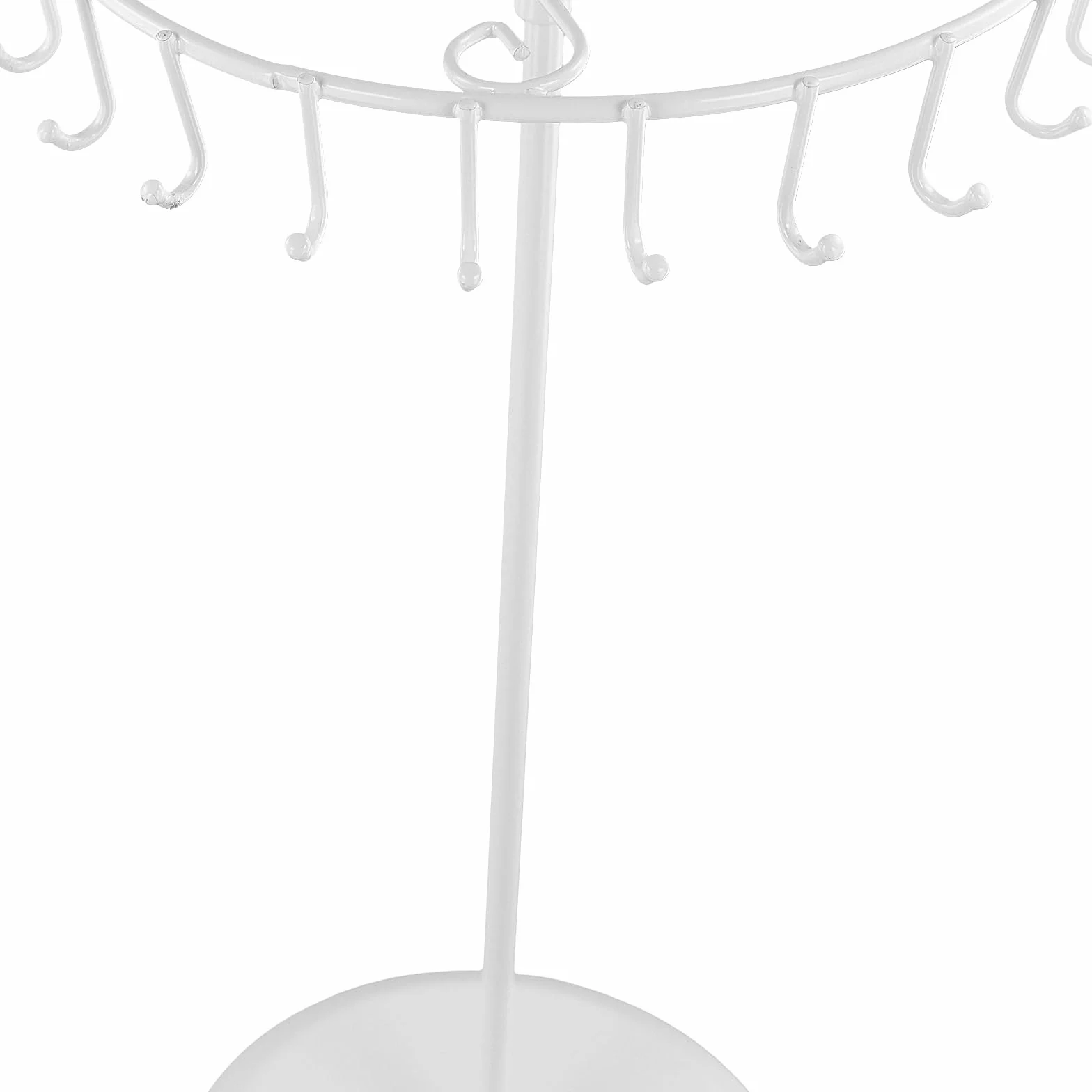 Stojak na biżuterię 2 sztuki 21x36 cm biały metalowy
