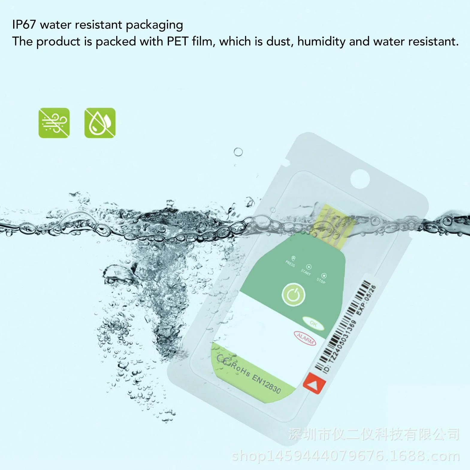 1 PACK Temperatury REGGER, DREADOWANY USB Rejestrator Temperatury z 18000 Punktami, PDF Zgłasza wysoką dokładność Pojedynczych zastosowań IP67 Water Odporny na Zamrożone (60 dni)