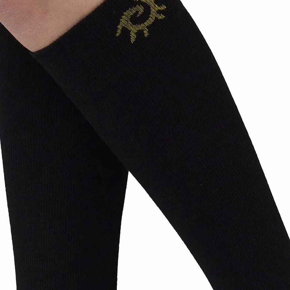 SOLIDEA Unisex Gambalety Skarpety For You Merinos Klasyczny Kompresja Stopniowa 18/24 mmHg, granatowy, XXL