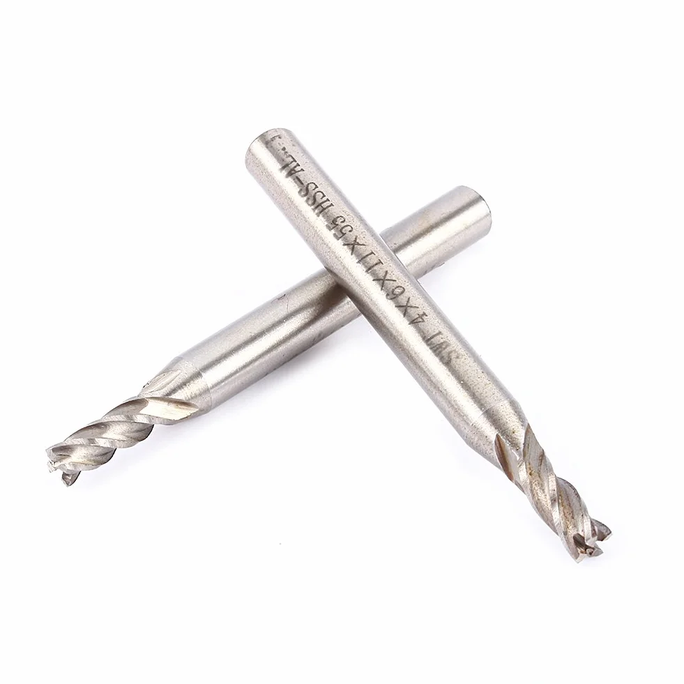 Frez końcowy z 4 rowkami, wiertło do frezowania z prętem prostym CNC HSS 4mm