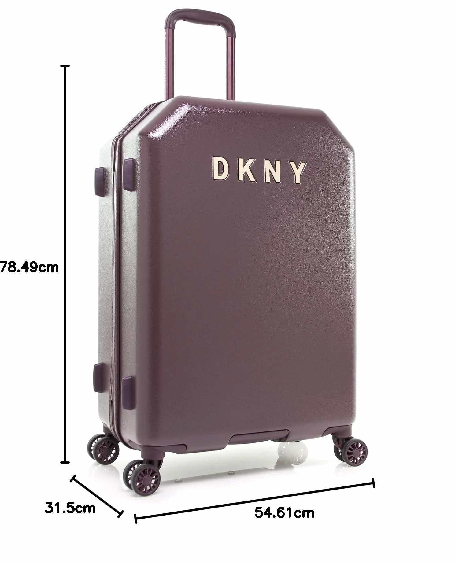 DKNY Metalowe logo Aufrecht 30 Inch Upright Gepäck Burgund Allure