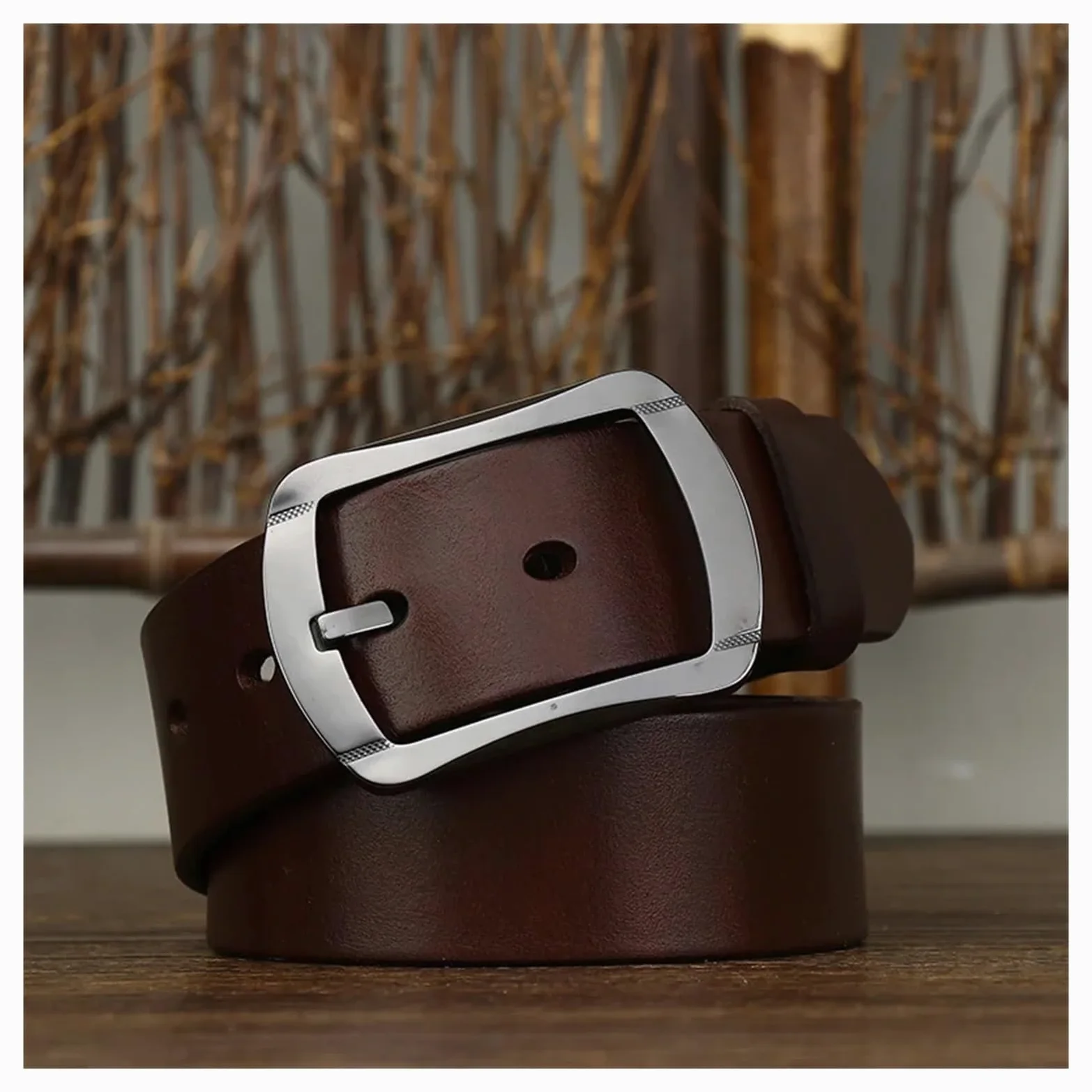 3,8 cm szpilka ceramiczna klamra skóra bydlęca męski pasek w talii paski do dżinsów Casual Homme