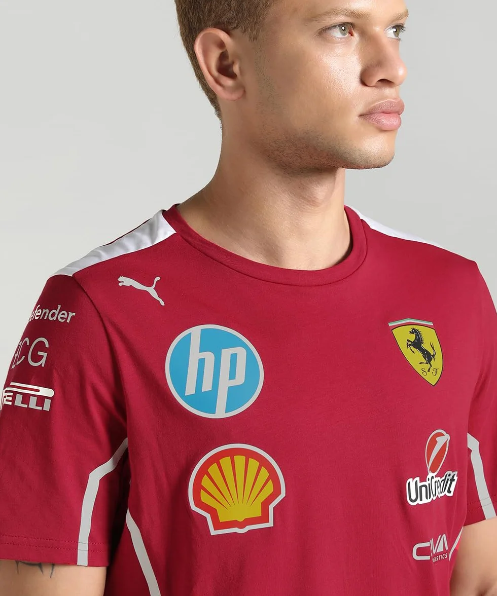 PUMA Koszulka drużynowa Scuderia Ferrari F1 2025 czerwona