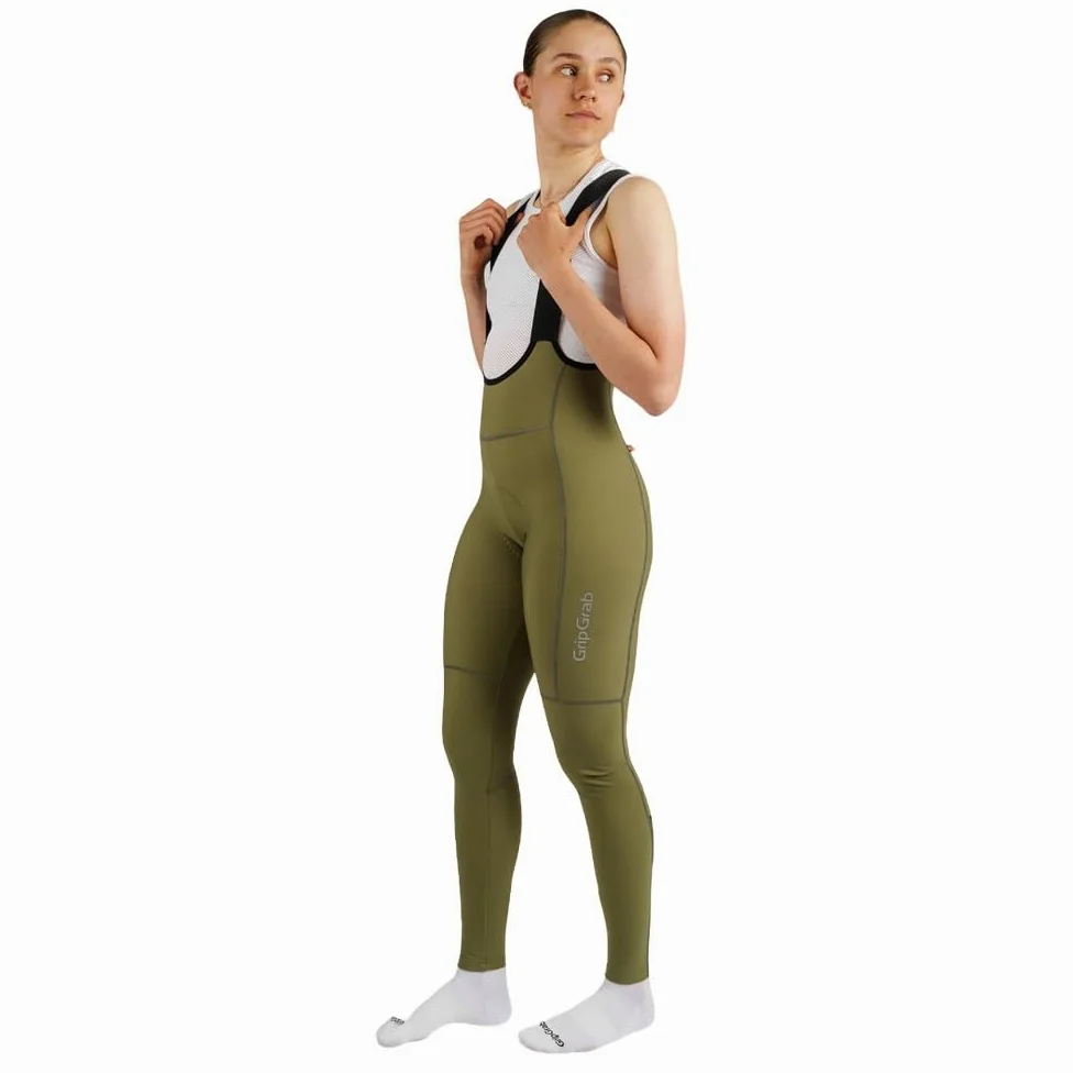 GripGrab PACR Thermo Bib Tights damskie zimowe spodnie wyścigowe MTB Gravel Bike spodnie rowerowe długie z wyściółką spodnie rowerowe