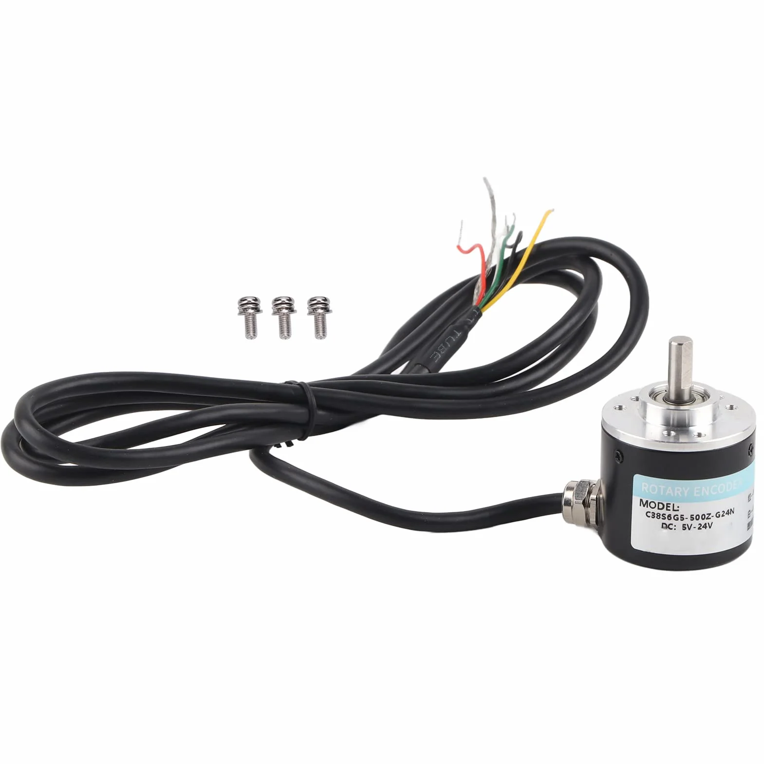 ABZ trzyfazowy enkoder fotoelektryczny DC 5-24 V 3000-6000 obr./min enkoder z masywnym trzonem do pola inżynierii automatycznej (500 HZ)