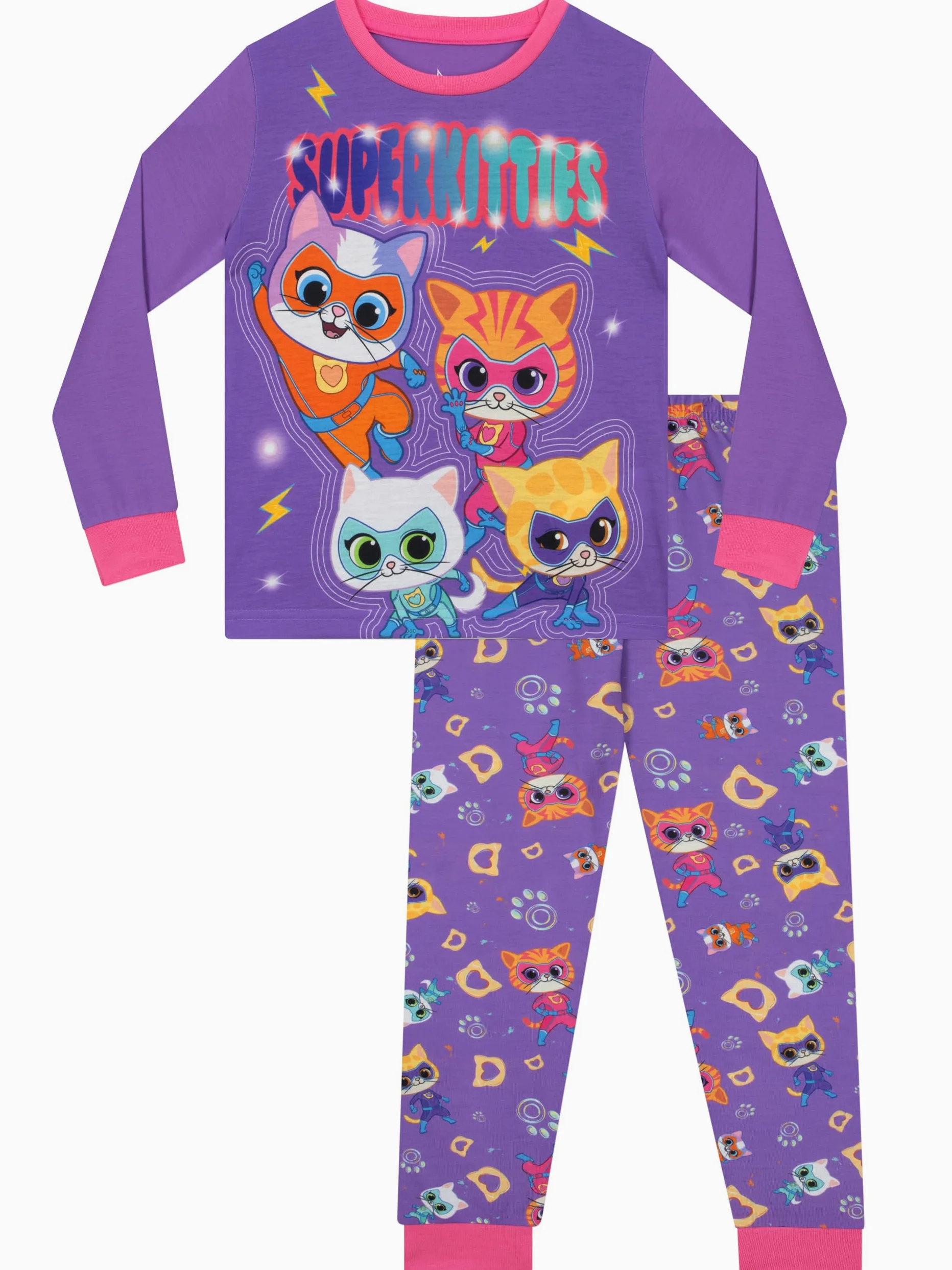 Disney SuperKitties Piżama Dziewczynek Z Długim Rękawem Zestaw
