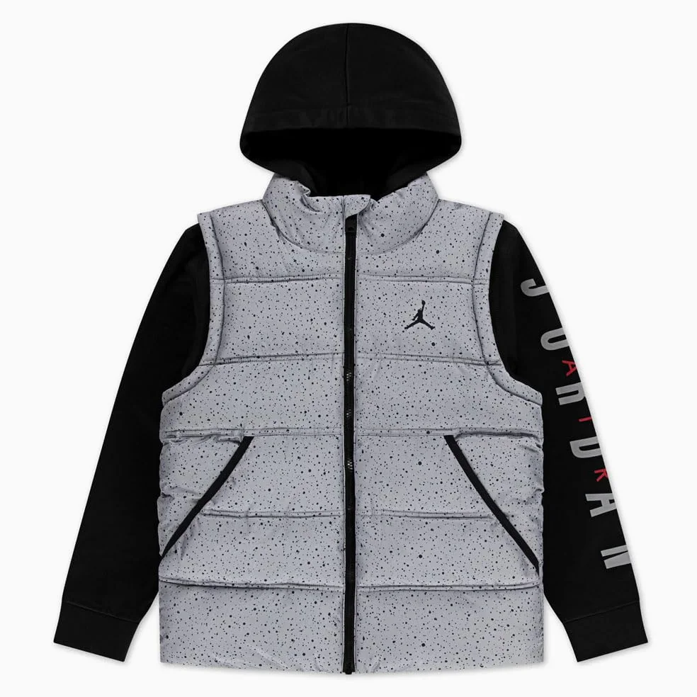 NIKE Jordan kurtka chłopięca 2-Fer Grey Code 95D191-GHJ