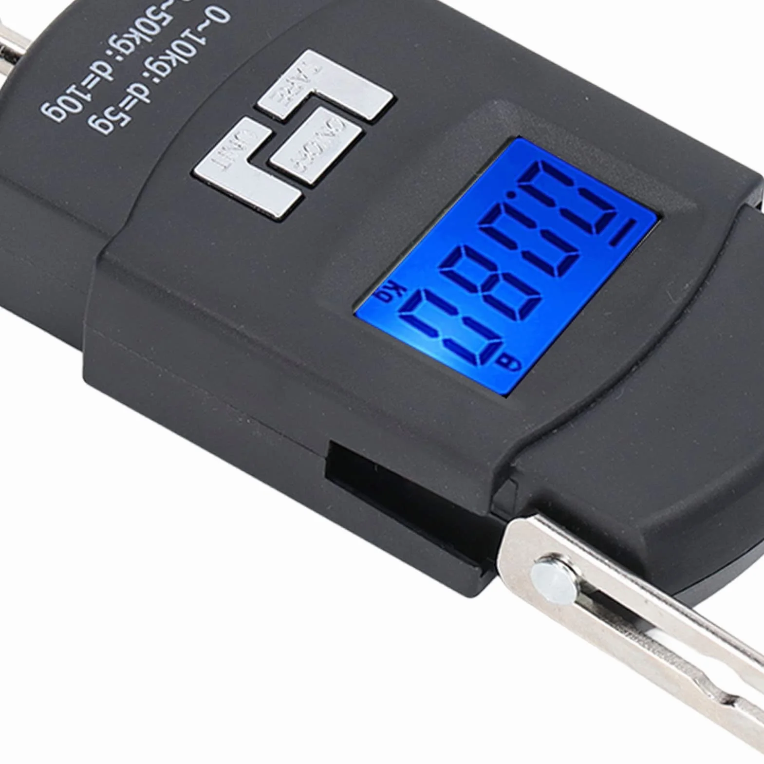 Sxhlseller Wagi bagażowe z wyświetlaczem cyfrowym, przenośna waga do ryb o udźwigu 50 kg, przenośna waga z 4 jednostkami masy na zakupy, podróże, wędkarstwo