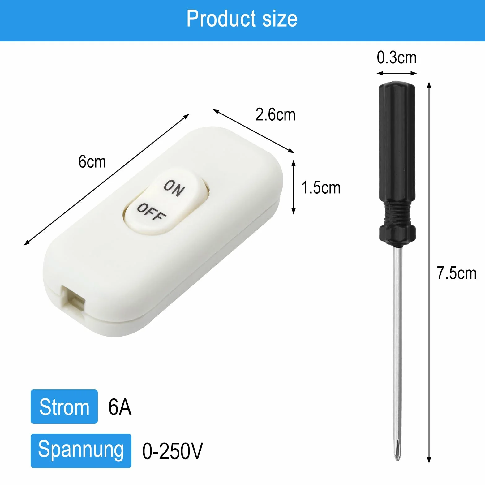2 przełączniki lampy, 2-3-biegunowy przełącznik kablowy, wyłącznik pośredni, przełącznik dźwigniowy 250 V, kabel przełącznika lampy, przełącznik, wyłącznik pośredni do