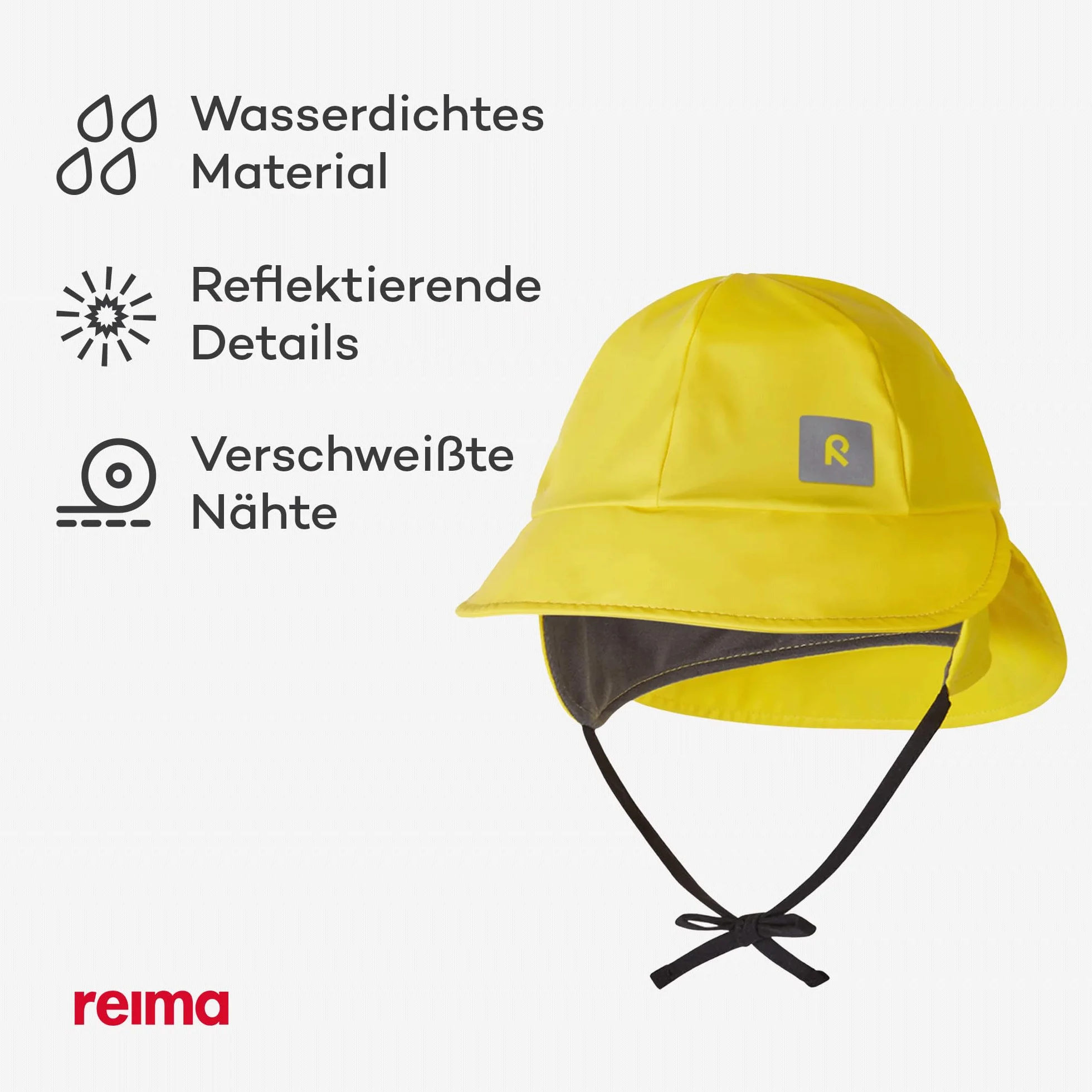 Reima Kapelusz przeciwdeszczowy Rainy dla dzieci z elastycznego materiału – wodoszczelna dziecięca czapka przeciwdeszczowa z odblaskowymi detalami i wodoodpornością 10 000 mm