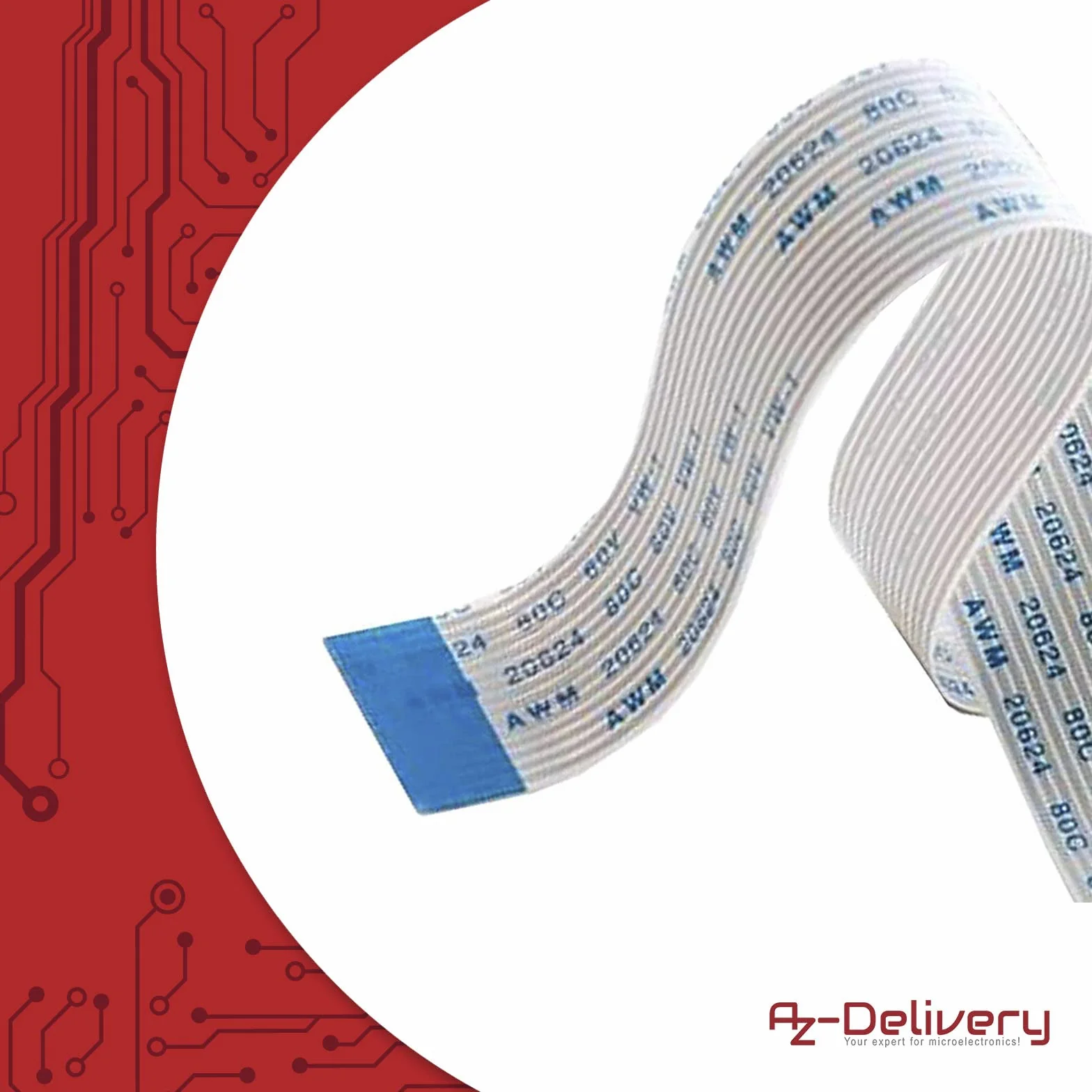 AZDelivery Wymienny przewód elastyczny 50 cm kompatybilny z kamerą/wyświetlaczem Raspberry Pi