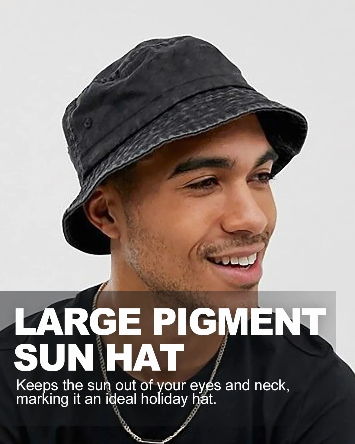 Zylioo Oversize XXL sprany kapelusz typu bucket dla mężczyzn i kobiet, duży wyblakły dżinsowy kapelusz przeciwsłoneczny, pakowalne podróżne czapki plażowe dla dużych głów