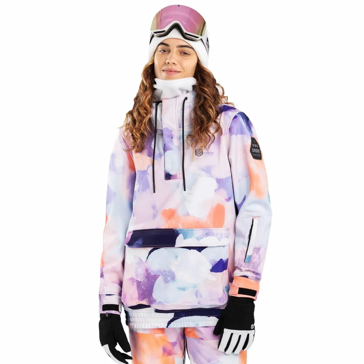 SIROKO - Kurtka Snowboardowa z Kieszenią Kangurką dla Kobiet Siroko W3-W Halo
