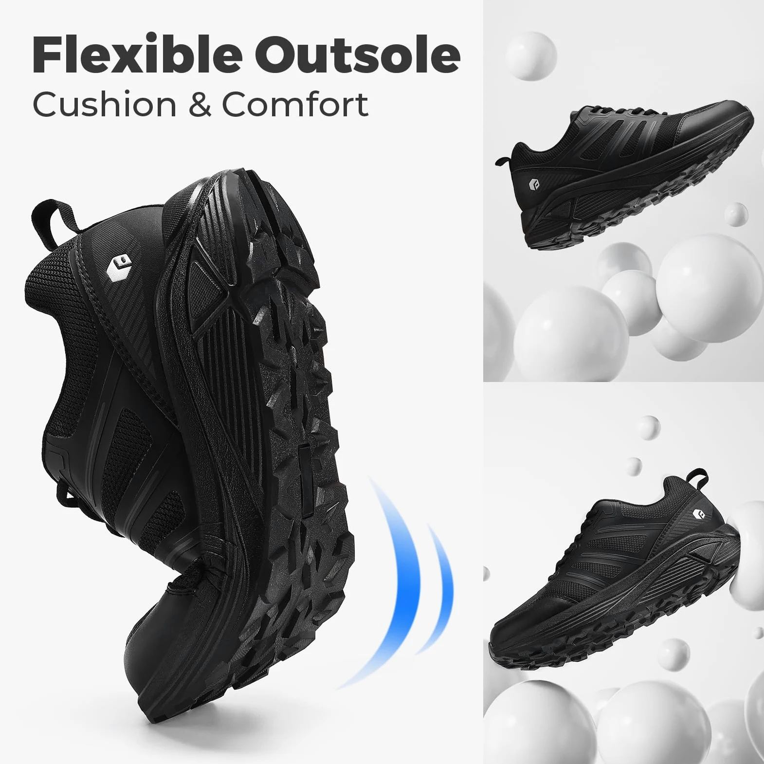 Buty do biegania FitVille Męskie bardzo szerokie buty do biegania w terenie Szerokie lekkie buty sportowe Buty outdoorowe Wygodne buty fitness Buty trekkingowe