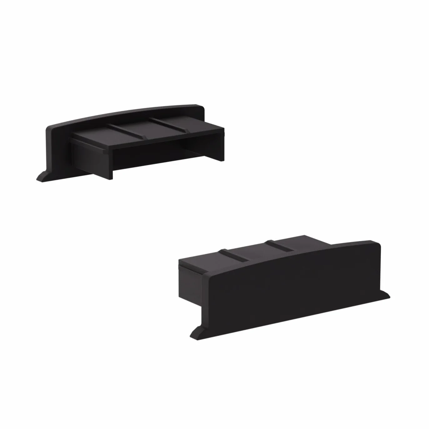 Profil aluminiowy do taśm LED | 200 cm | 2m | Profil natynkowy | w zestawie osłona + akcesoria | dla 12 mm taśm LED (Profil aluminiowy CZARNY z mleczną osłoną) | Leine