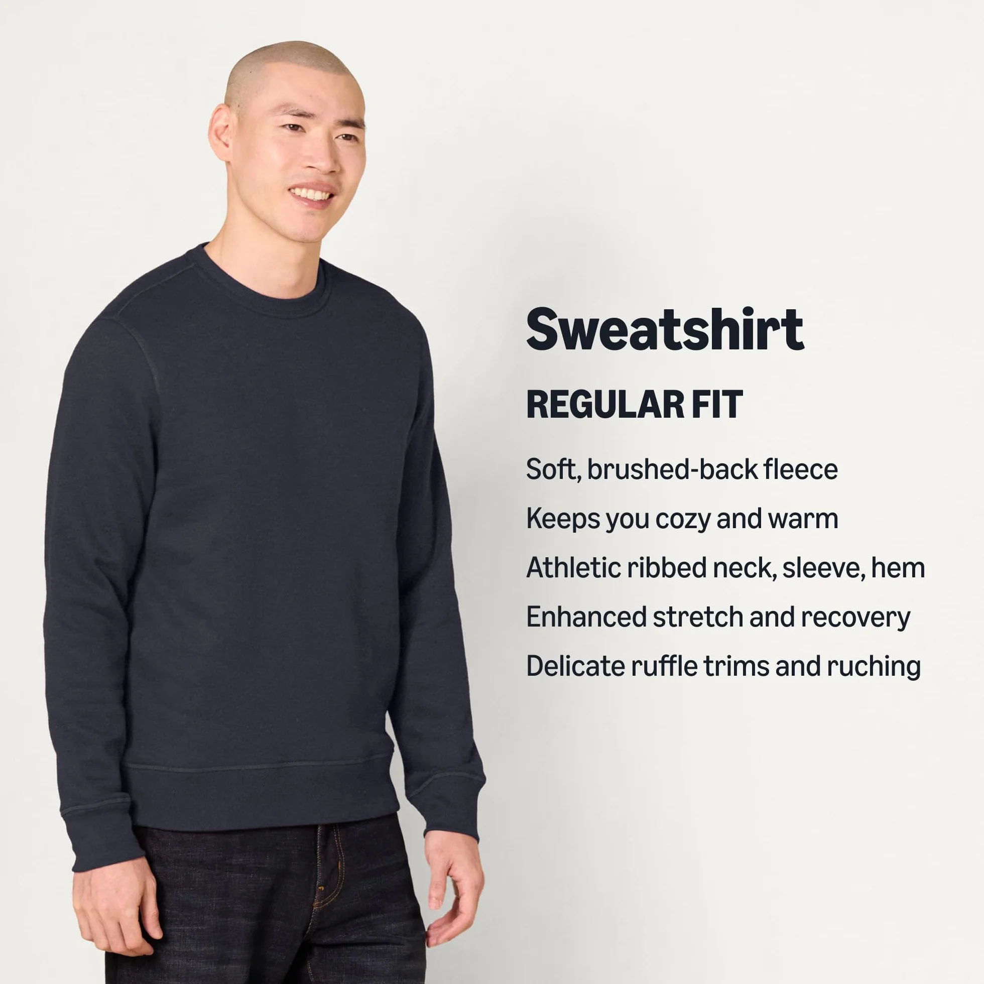 Amazon Essentials Mężczyźni Bluza polarowa z okrągłym dekoltem (dostępna w rozmiarach Big & Tall)