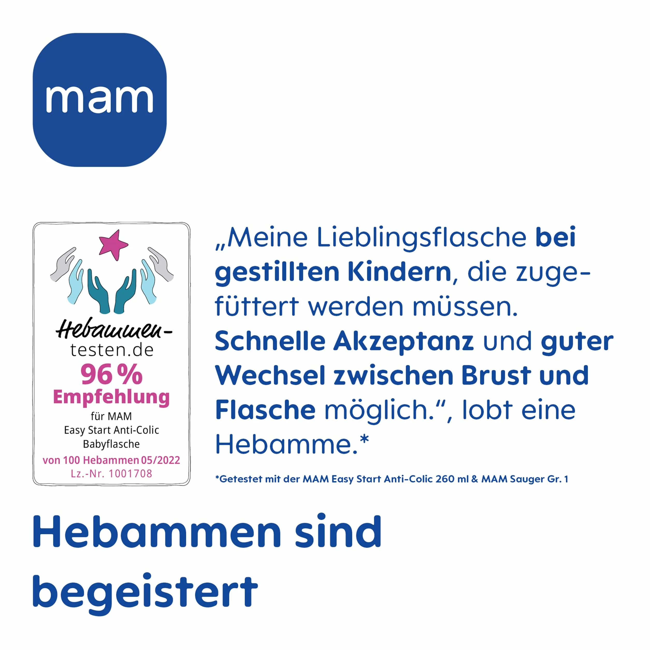 MAM Easy Start Anti-Colic butelka dla niemowląt (260 ml), wyjątkowo dobrze akceptowana butelka na mleko, butelka na napoje dla niemowląt z zaworem dolnym przeciwko kolce i ssaniu, rozmiar 1, 0+