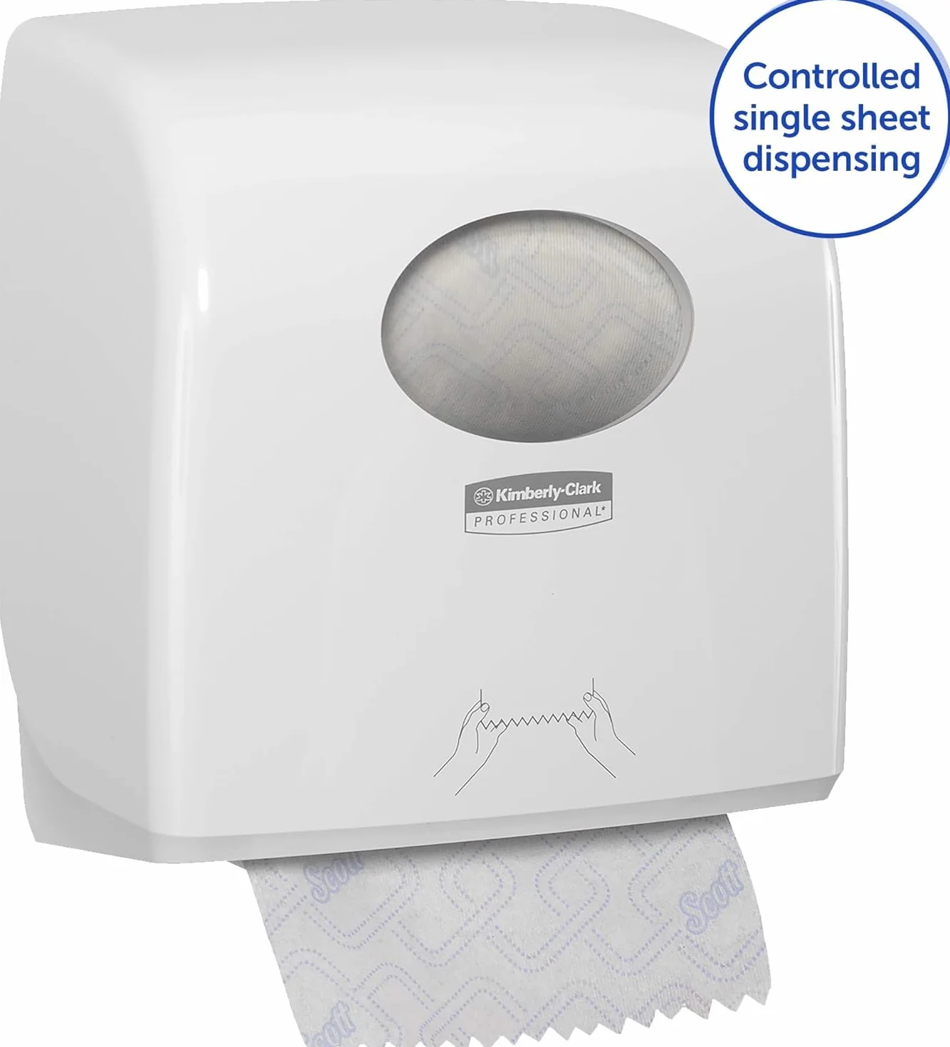 Dozownik ręczników do rąk w rolce Aquarius Slimroll 7955 — 1 biały dozownik ręczników papierowych