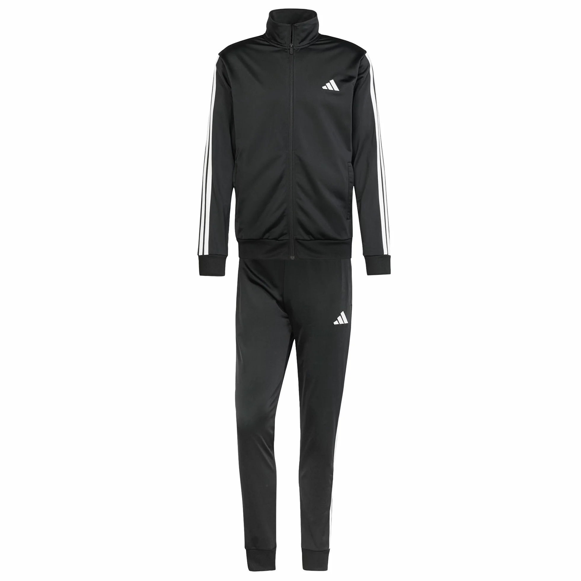 adidas Mężczyźni SPORTSWEAR BASIC 3 STRIPES TRICOT TRACKSUIT, Black, XL