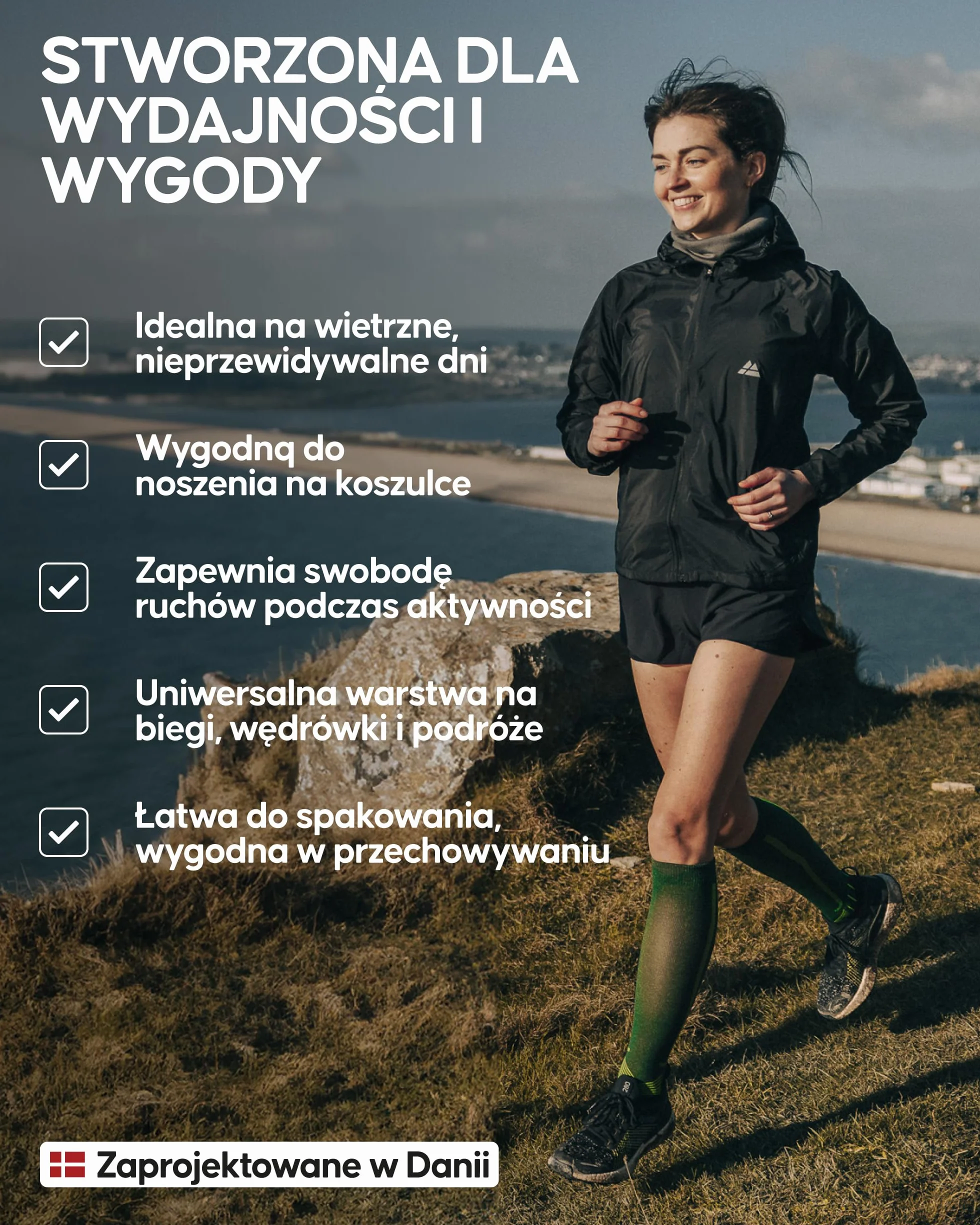 DANISH ENDURANCE Kurtka do Biegania Damska Wiatrówka Lekka Ciepła