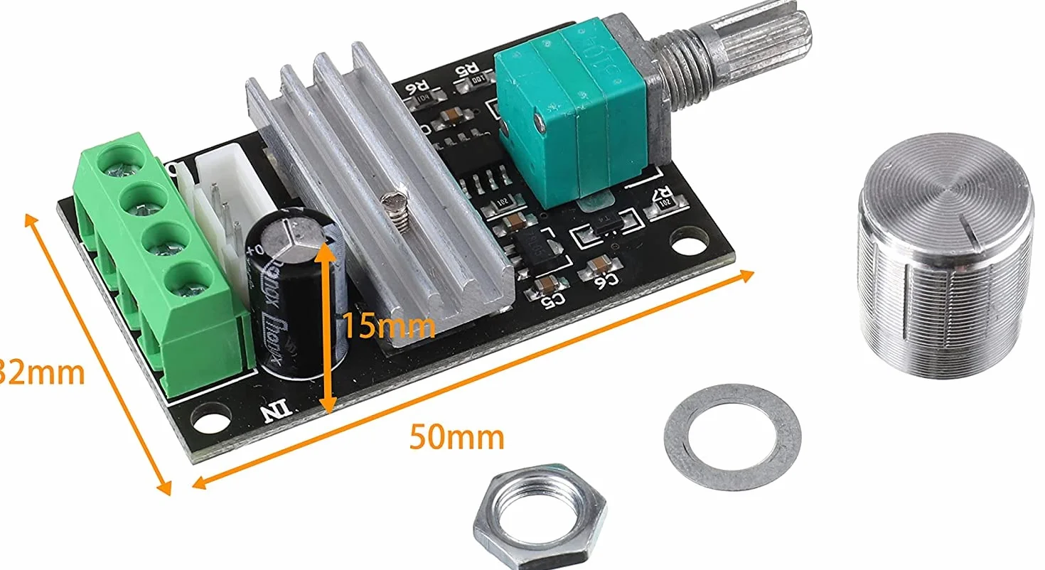 RUNCCI-YUN 6V 12V 24V 3A DC Motor Speed Control Controller, Kontroler prędkości silnika PWM Kontrola prędkości obrotowejRegulowany Przełącznik Reversible Regulator