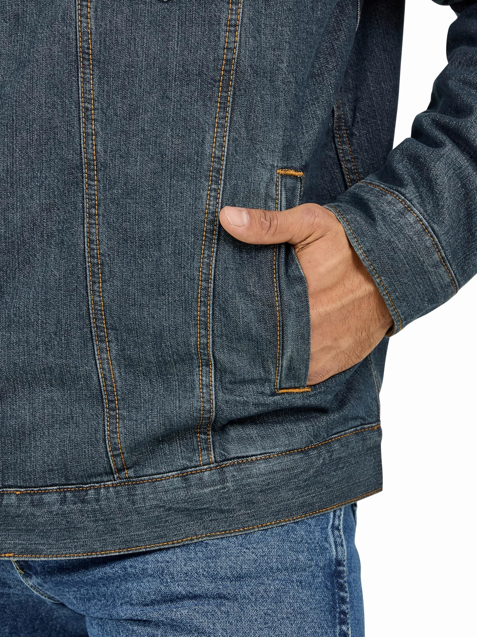 Wrangler Kurtka dżinsowa z podszewką kowbojską Mężczyźni 74256rt (1 w zestawie)