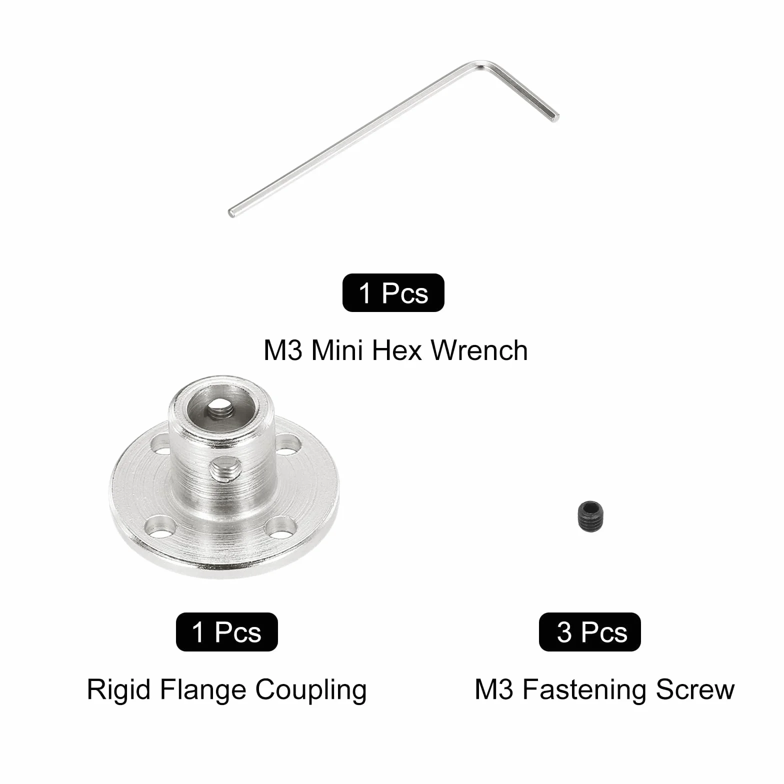 QUARKZMAN 1 sztuka 6,35 mm łącznik kołnierzowy do modelu Rigid Guide akcesoria do sprzęgła oś wału, złączki z mini kluczem imbusowym i śrubą mocującą do silników modeli RC DIY, 1 sztuka