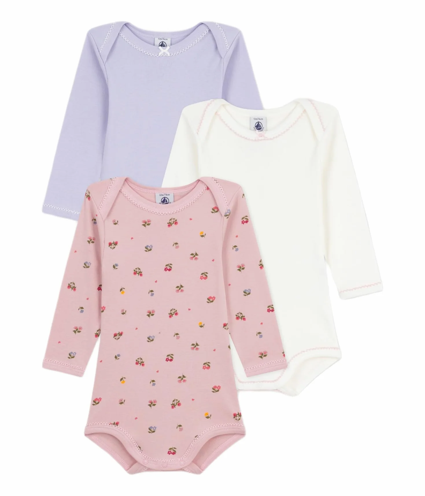 Petit Bateau Zestaw X3 Bod Bielizna DZIEŃ Mixed Baby (zestaw 3 sztuk)