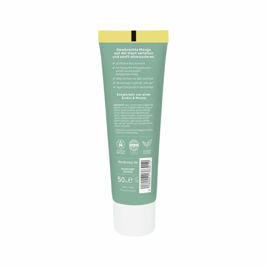 Boep Naturkosmetik Babycreme für Knutschebäckchen, 50 ml Kremowa
