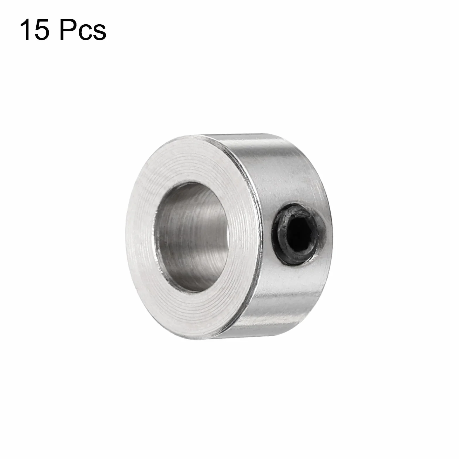QUARKZMAN 15 sztuk 5,05 mm obroże śrubowe, średnica zewnętrzna 10 mm, grubość 5 mm, kołnierz ograniczający wiertło, kołnierze głębokości do wierteł ze stali węglowej