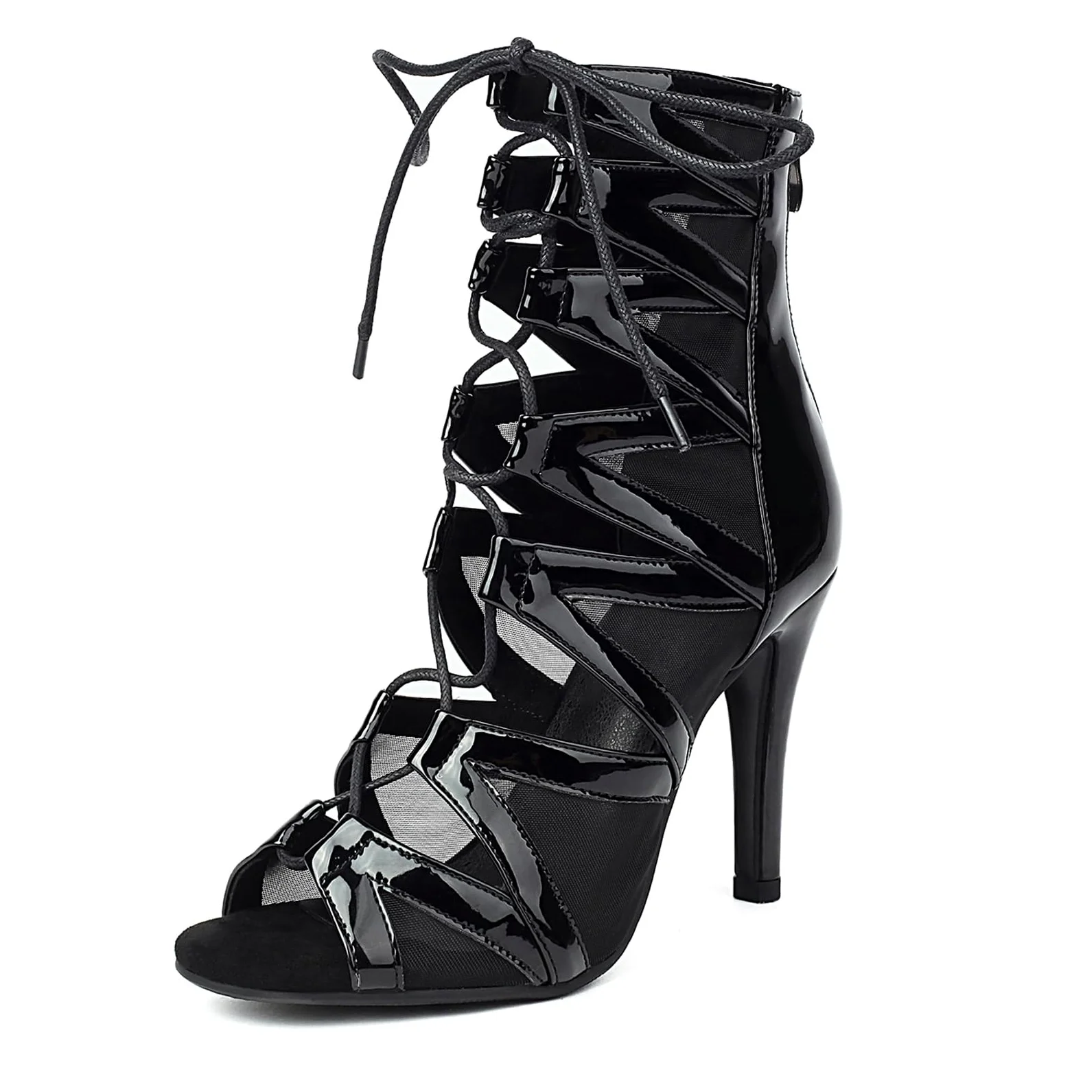 Buty do tańca damskie buty do tańca latynoamerykańskiego salsa bachata z obcasem 9,5 cm zamszowa podeszwa