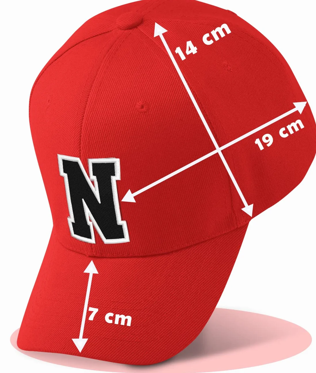 Czapka z daszkiem czerwona dla dzieci Alfabet unisex