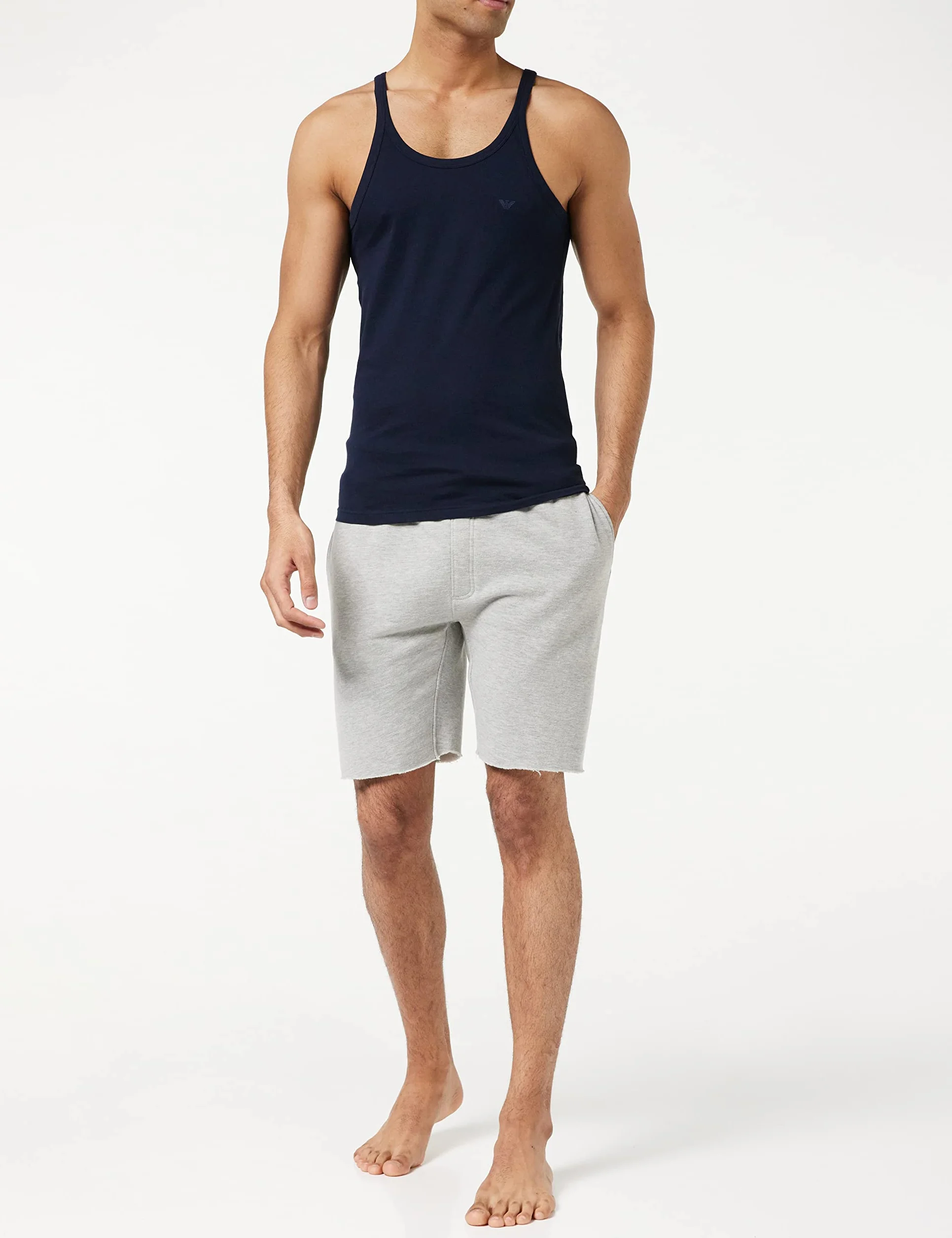 Emporio Armani Męska koszulka piżamowa (2 sztuki), biały/biały, L
