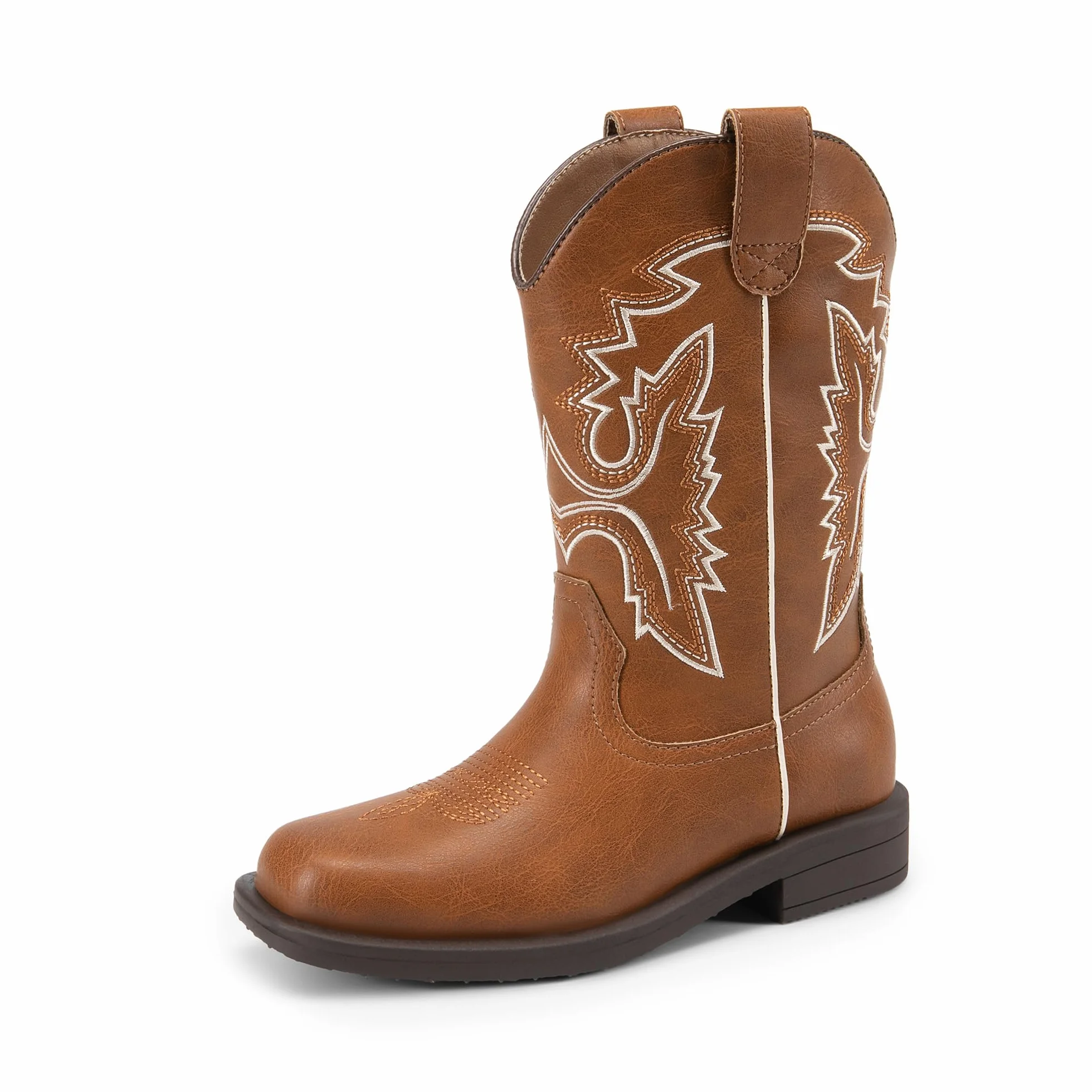 DREAM PAIRS Chłopcy dziewczęta kowbojskie buty maluch do połowy łydki buty zachodnie kwadratowe palce buty jeździeckie dla dzieci